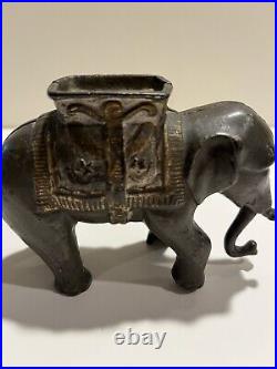 Cast Iron Elephant Coin Bank