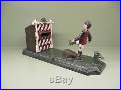 Cast Iron FOOTBALL BANK. Excellent+. Mechanical Bank ORIGINAL Antique Toy