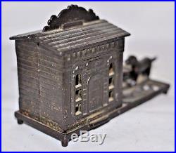 Cast Iron GEM BANK Mechanical Bank Circa 1878 Original Antique Americana Toy