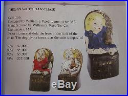 Cast Iron GIRL IN VICTORIAN CHAIRRARE Mechanical Bank Antique Americana Toy