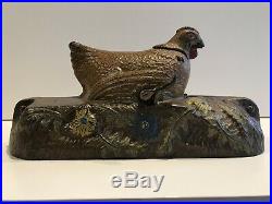 Cast Iron Hen And Chick Mechanical Bank