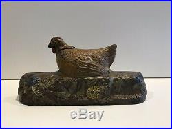 Cast Iron Hen And Chick Mechanical Bank