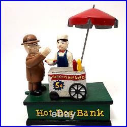 Cast Iron Hot Dog Cart Bank Works