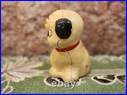 Cast Iron Hubley Red Collar Terrier Puppy Puppo Coin Bank