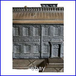 Cast Iron Independence Hall Coin Bank. Original Condition Created in 1875