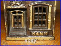 Cast Iron J&e Stevens Home Saving Bank Building Pat. March 10, 1891 Nice Bank