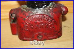 Cast Iron Jolly N Mechanical Penny Bank Black Americana Made in England