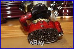 Cast Iron Jolly N Mechanical Penny Bank Black Americana Made in England