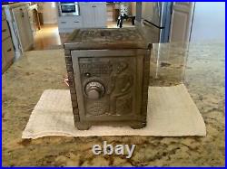 Cast Iron Kenton Brand The Bank of Industry Comb. Coin Bank Toy Safe Circa 1900
