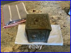Cast Iron Kenton Brand The Bank of Industry Comb. Coin Bank Toy Safe Circa 1900
