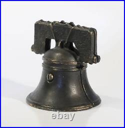 Cast Iron Liberty Bell Bank 1976 Belleville Foundry PA Bicentennial with Stand