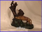 Cast Iron Lion and Monkey Mechanical Bank Works