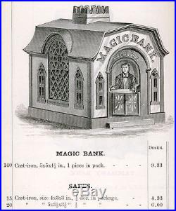 Cast Iron MAGIC BANK Mechanical Bank Original Antique Americana Toy