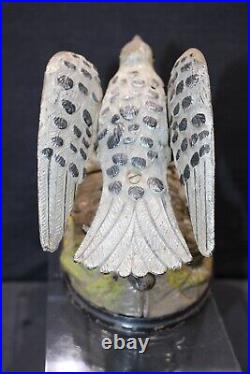 Cast Iron Mechanical Bank J&E Stevens AMERICAN EAGLE & Eaglets PatJan23 1883