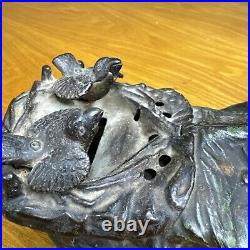 Cast Iron Mechanical Bank J&E Stevens AMERICAN EAGLE & Eaglets PatJan23 1883