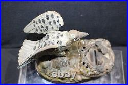 Cast Iron Mechanical Bank J&E Stevens AMERICAN EAGLE & Eaglets PatJan23 1883