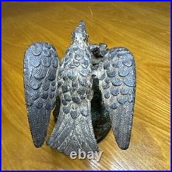 Cast Iron Mechanical Bank J&E Stevens AMERICAN EAGLE & Eaglets PatJan23 1883