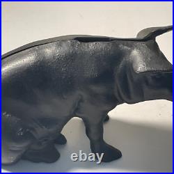 Cast Iron Metal Piggy Bank Boar Bank (heavy)