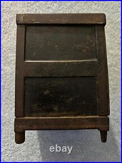 Cast Iron Metropolitan Bank Safe Antique With Guard And Door