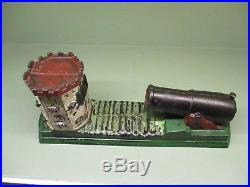 Cast Iron OCTAGONAL FORT Mechanical Bank Original Antique c1890s Americana Toy