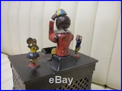 Cast Iron Organ Bank Boy and Girl Mechanical Bank Toy by Kyser & Rex c. 1882