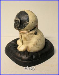Cast Iron Puppo Puppy Dog on a Pillow Toy Coin or Penny Bank -1914 Hubley Cast Iron Puppo Puppy Dog on a Pillow Toy Coin or Penny Bank -1914 Hubley