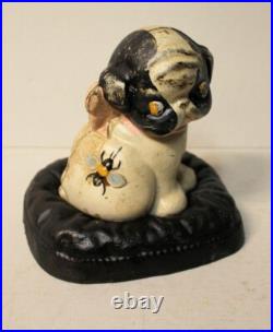 Cast Iron Puppo Puppy Dog on a Pillow Toy Coin or Penny Bank -1914 Hubley Cast Iron Puppo Puppy Dog on a Pillow Toy Coin or Penny Bank -1914 Hubley