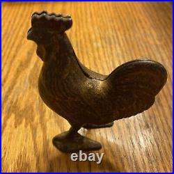 Cast Iron Rooster Bank A C Williams