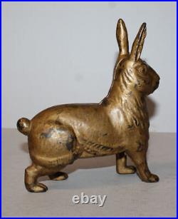 Cast Iron Standing Rabbit Larger Size Still Coin Penny Bank A. C. Williams Cast Iron Standing Rabbit Larger Size Still Coin Penny Bank A. C. Williams