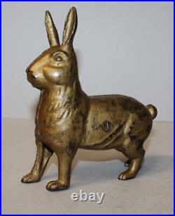 Cast Iron Standing Rabbit Larger Size Still Coin Penny Bank A. C. Williams Cast Iron Standing Rabbit Larger Size Still Coin Penny Bank A. C. Williams