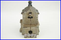 Cast Iron Still Bank A. C. Williams Colonial House with Porch Silver