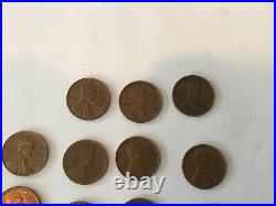Cast Iron Still Bank Pug St Bernard Dog Sitting With 1929 Quarter & Wheat Pennies