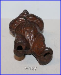 Cast Iron Still Penny Bank Angry Mean Standing Bear- Hubley