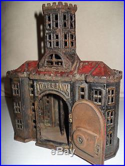 Cast Iron TOWER BANK Combo Safe Still Building Bank Kyser & Rex