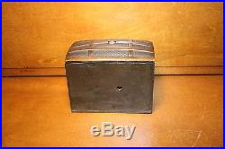 Cast Iron The H & H DIME REGISTERING Trunk Bank Copper Flashed c. 1883 Victorian