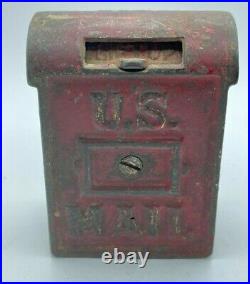 Cast Iron U. S. Mail Still Bank Antique