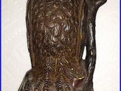 Cast Iron toy Turning Head Owl Original J & E Stevens mechanical bank antique