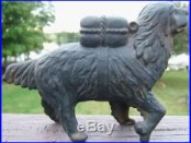 Cast iron saint bernard dog still bank antique coin bank vintage