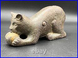 Cat With Ball Cast Iron Bank A. C. Williams c. 1905 1919