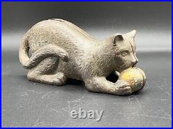 Cat With Ball Cast Iron Bank A. C. Williams c. 1905 1919