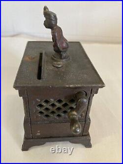 Circa 1882 Kyser & Rex Miniature Organ Monkey Cast Iron Mechancial Bank Original