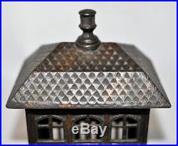 Circa 1887 Cast Iron Finial Bank Made by Kyser & Rex Rated C Moore #1158