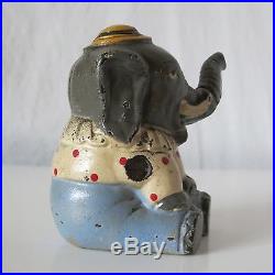 Circus Elephant Vintage Cast Iron Bank, Hubley
