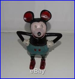 DISNEY 1930's MICKEY MOUSE CAST IRON FRENCH MADE BANK-RARE DEPOSEVERSION+EX