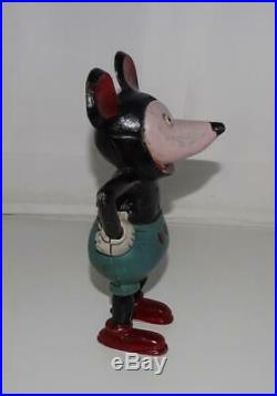 DISNEY 1930's MICKEY MOUSE CAST IRON FRENCH MADE BANK-RARE DEPOSEVERSION+EX