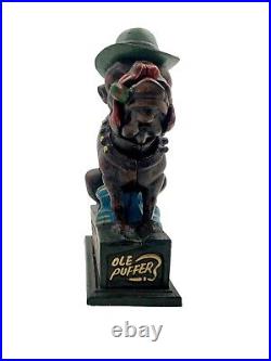 Dog Cast Iron BullDog with Cigar Mechanical Bank Game Room Decor Gift