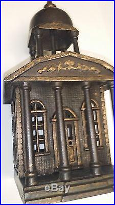 EXTREMELY RARE Antique Cast Iron Building with Belfry Bank Books at $7000