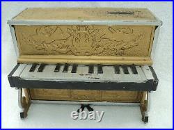E. M. Roche Cast Iron Piano Still Bank Circa 1900 With Combination Lock Antique