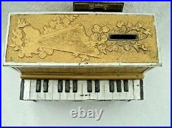 E. M. Roche Cast Iron Piano Still Bank Circa 1900 With Combination Lock Antique