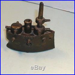 Early1900's Maine Battleship Cast Iron Bank Original Paint